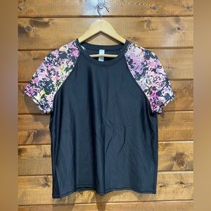 Lululemon Black Swim Short Sleeve Rash Guard